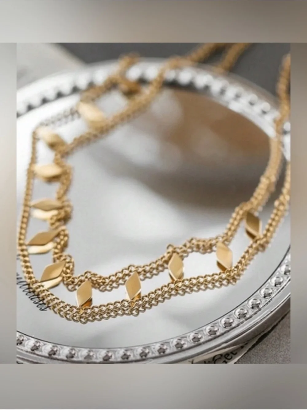 Gold Plated Stainless Steel Geometric Choker Necklace